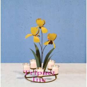 17 Metal Home Décor Rustic Flower Iris Balloons Tealight Candle 