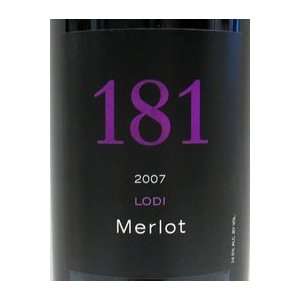  181 Lodi Merlot 2010 750ML Grocery & Gourmet Food