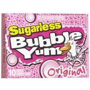 Bubble Yum Original Sugarless Gum Big ct 1.76 oz, 12 ct (Quantity of 3 