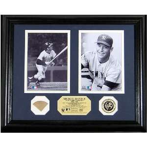  New York Yankees Mickey Mantle Double Play Photomint 
