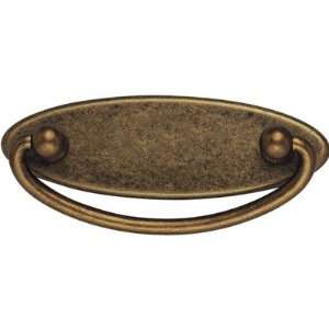 Classic Series 3.74 Drop Pull with Back Plate in Distressed Antique 