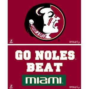 Florida State With Miami Banner Rivals Flag  Sports 