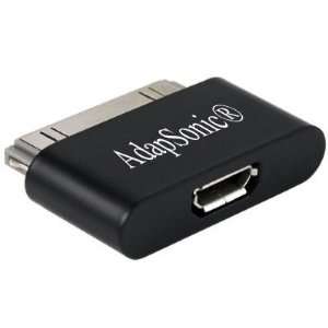   USB Adapter, Female Micro USB to Male Apple 30 pin Connector [Black