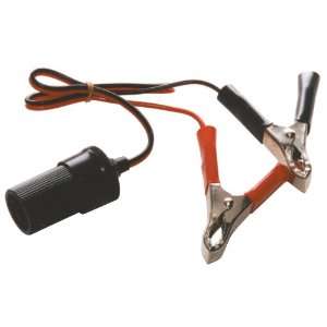    12V Accessory Socket With Battery Clamps Crocodile Clips Automotive