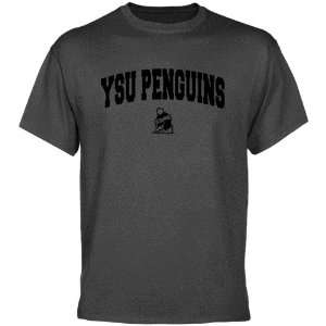  Youngstown State Penguins Charcoal Logo Arch T shirt 