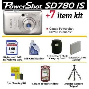 Canon Powershot SD780IS 12.1 Megapixels Digital Camera Silver With 