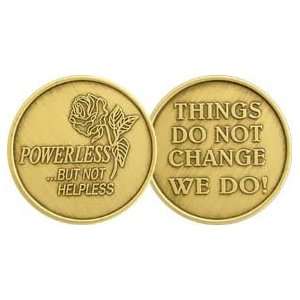 Powerless   Bronze AA ACA AL ANON Affirmation / Desire / Medallion 