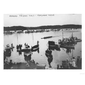  Harvard vs. Yale Rowing Crew Race Photograph   New London 