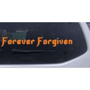 Orange 14in X 2.1in    Forever Forgiven Christian Car Window Wall 
