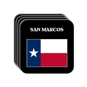 US State Flag   SAN MARCOS, Texas (TX) Set of 4 Mini Mousepad Coasters