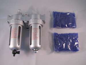 Compressed air in line filter & desiccant dryer combo  