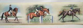HORSES JUMPING EVENTING DRESSAGE Wall Border 6  