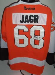 Jaromir Jagr Autographed Philadelphia Flyers Orange Jersey JSA Signed 
