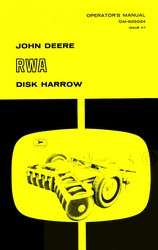 John Deere RWA Disk Harrow Operators Manual JD  