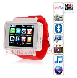 k1 watch phone unlocked quad band 1.8 inch Touch screen camera red one 