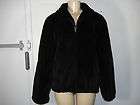 Gorgeous Black Sheared Beaver Zipper Fur Jacket Size 6 
