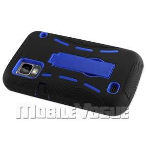 Premium Hybrid Case Skin Cover for ZTE Warp Boost Mobile Black&Navy 