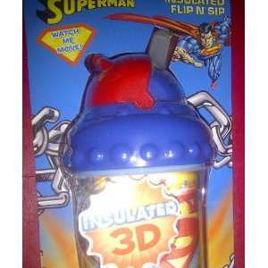  Superman Insulated 3D Flip n Sip 10 oz Drinking Cup 