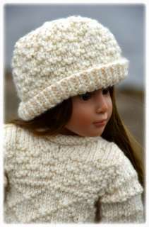 Hand knitted winter gansey sweater set fits 18 Kidz n Cats Dolls 