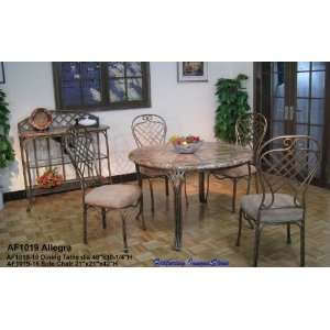  Sunset Trading Allegra Stone and Metal Dining Set