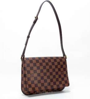 Authentic LOUIS VUITTON Damier Musette Tango Bag w/ Receipt, Rarely 