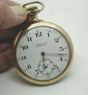 Vintage Gold Filled Admiral Pocket Watch  