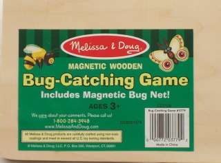 Pair Melissa & Doug Tow Truck & Bug Catching Game Magnetic Wooden 