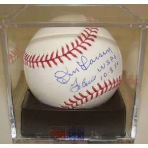 Yogi Berra Don Larsen SIGNED WSPG MLB Baseball PSA 9   Autographed 