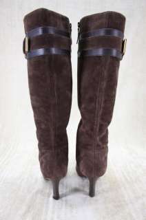 Cole Haan Nicole Air Tall Brown Suede Boots Buckle sz 9  