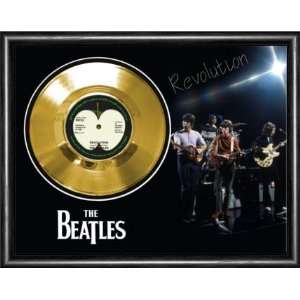    The Beatles Revolution Framed Gold Record A3 Musical Instruments
