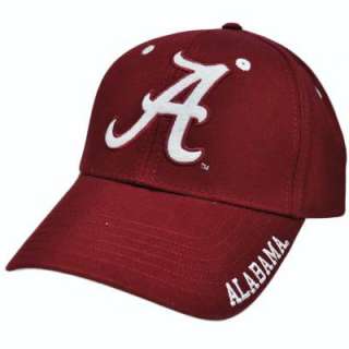 NCAA Alabama Crimson Tide Maroon Red White Constructed Cotton Velcro 
