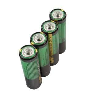  4 X Gp R6p Aa Alkaline Batteries Green black Electronics