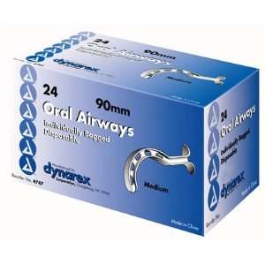  Dynarex 4747 Airway 90mm Medium 24 bg/Box Health 