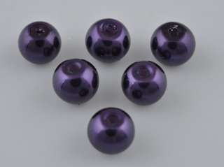 120 purple glass pearl spacer beads~charms~findings 8mm  