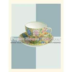  Yellow Chintz Teacup Greeted Magnet Card Arts, Crafts 