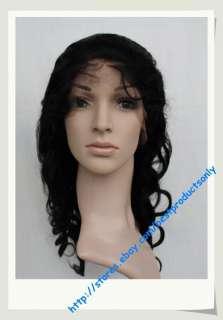 100% Virgin human hair,Full lace wig,18long,Body Wave,Swiss lace 