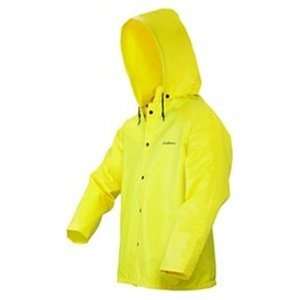  4XL Nylon Yellow CK3 Rain Jacket w/Detachable Hood