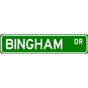 BINGHAM Street Name Sign ~ Personalized Family Lastname Sign 