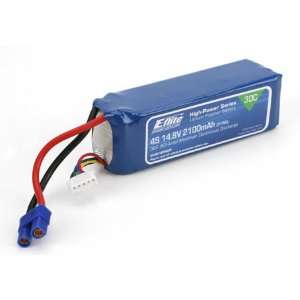  2100mAh 4S 14.8V 30C LiPo, 13AWG EC3 Toys & Games