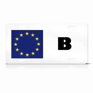  Belgium Belgian European Union Flag Metal License Plate 