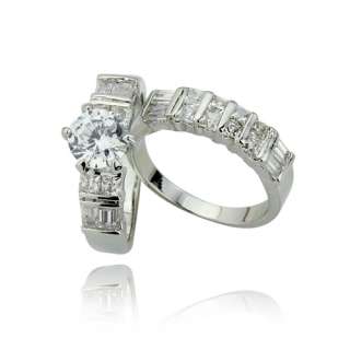 Size 6 7 8 Classic Mens Women CZ Wedding Ring Band Engagement Rings 