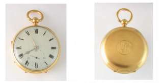 Mint London 18k Gold Chain Fusee Duplex Pocket Watch with Compensation 
