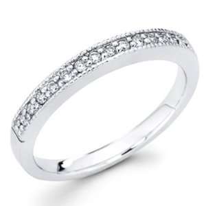 White Gold Round cut Diamond Ladies Women Cut Wedding Anniversary Ring 