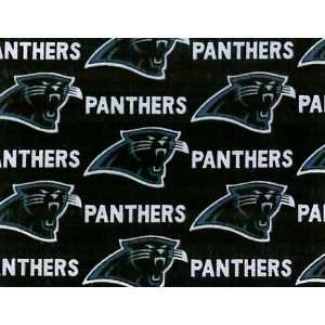   Panthers Football Cotton Fabric Print By the Yard