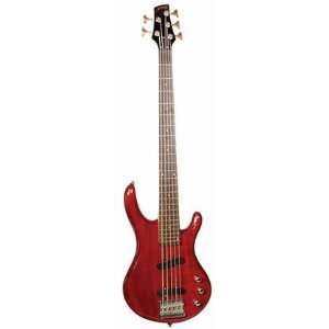  Arbor 5 string Bass Guitar   Transparent Red Musical 