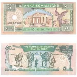  Somaliland 5 Shillings  5 Shilin, Pick 1 
