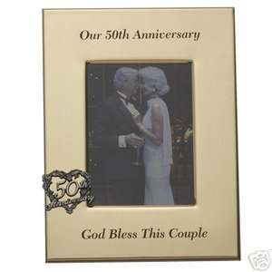  Metal 50th Anniversary Wedding Christian Picture Frame 