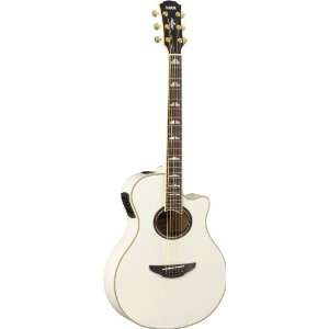   Cutaway Acoustic Electric Guitar Pearl White Musical Instruments