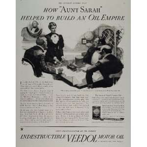1934 Ad VEEDOL Motor Oil Tide Water History Aunt Sarah   Original 