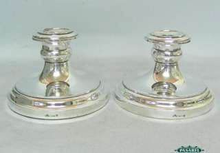 Pair Of Christofle Silvered Candlesticks France Ca 1900  